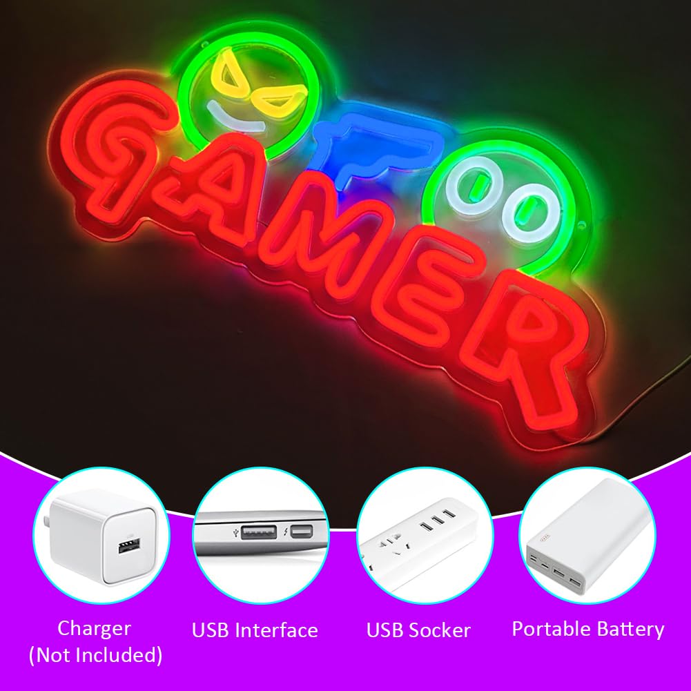 Gamer Neon Sign LED Wall Light - Lighting Decor For Wedding ulasan dan harga