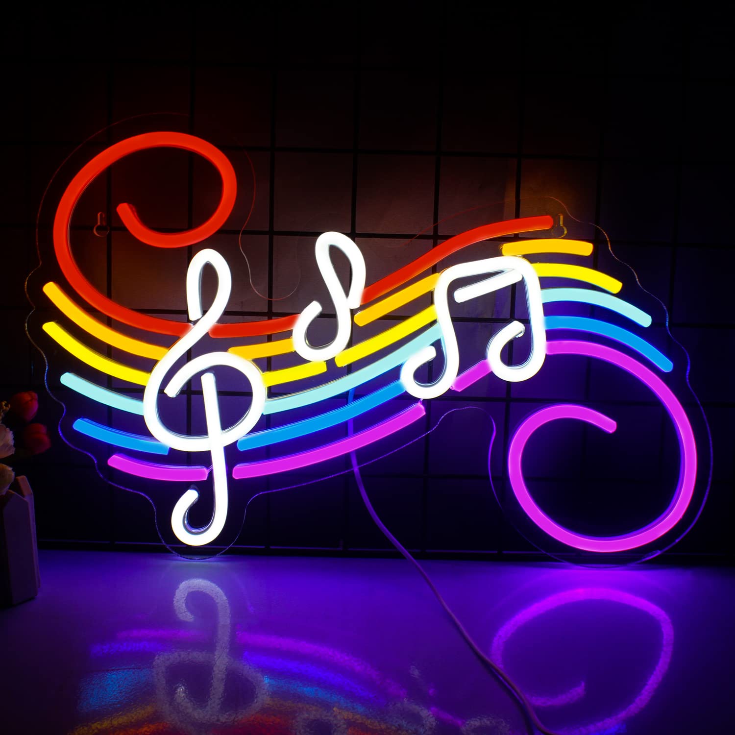 Music Notes Neon Sign Customiz - Lighting Decor For Wedding ulasan dan harga