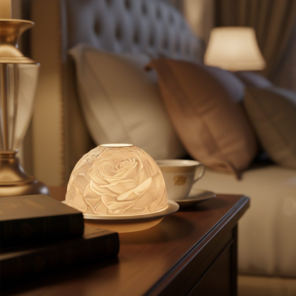 Elegant Rose Porcelain Candle  - Lighting Decor For Wedding ulasan dan harga