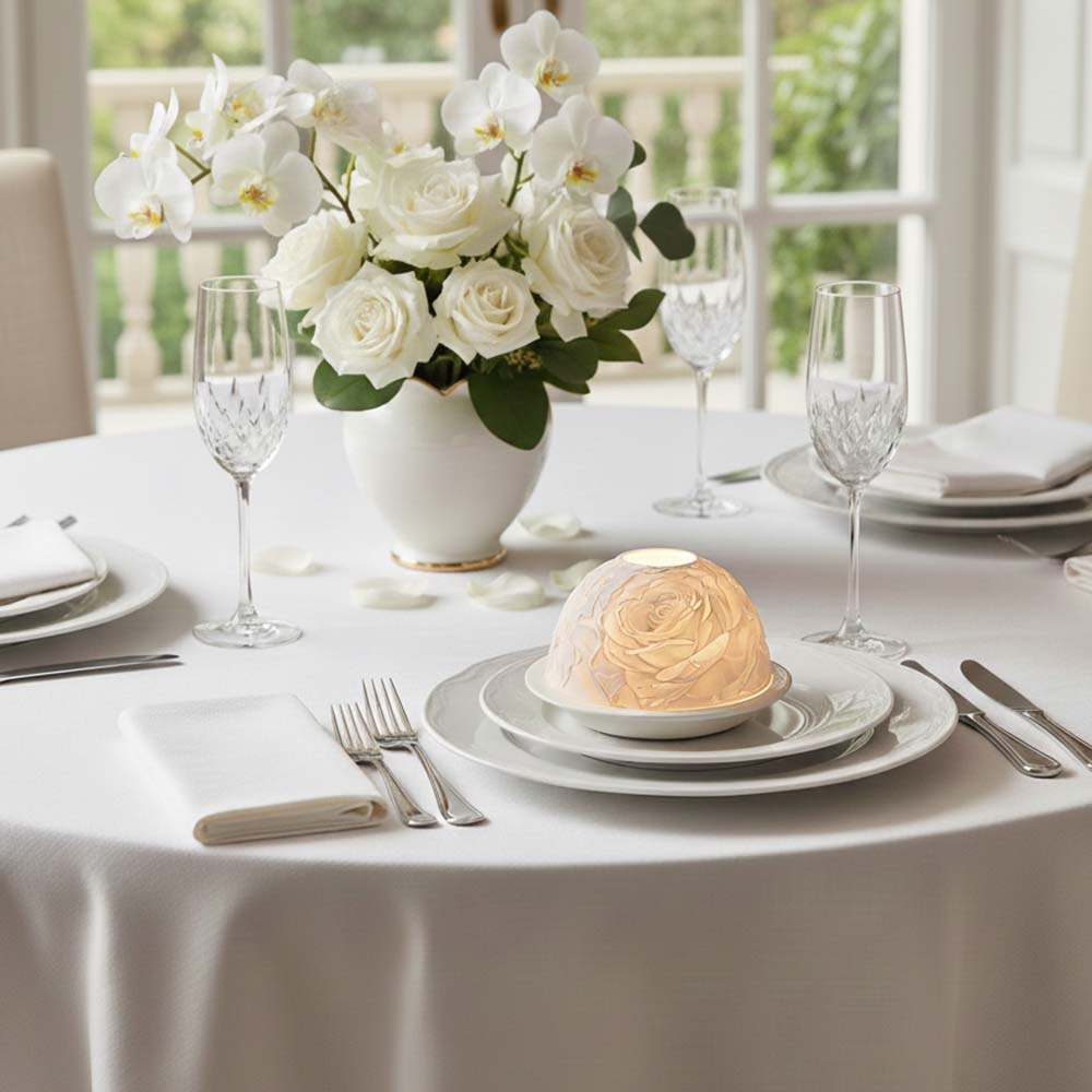 Elegant Rose Porcelain Candle  - Lighting Decor For Wedding ulasan dan harga