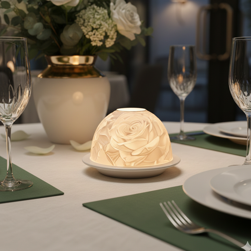 Elegant Rose Porcelain Candle  - Lighting Decor For Wedding ulasan dan harga