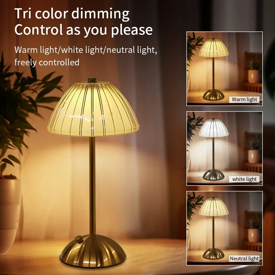 USB Rechargeable LED Table Lam - Mushroom Table Lamp ulasan dan harga
