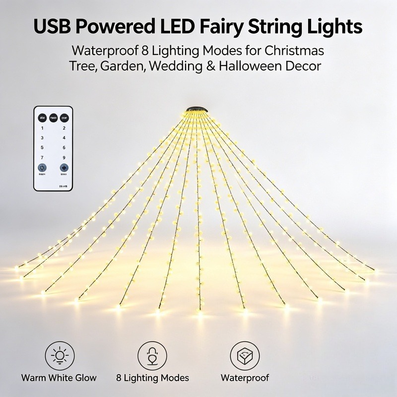 USB LED Fairy String Lights, W - Lighting Decor For Wedding ulasan dan harga