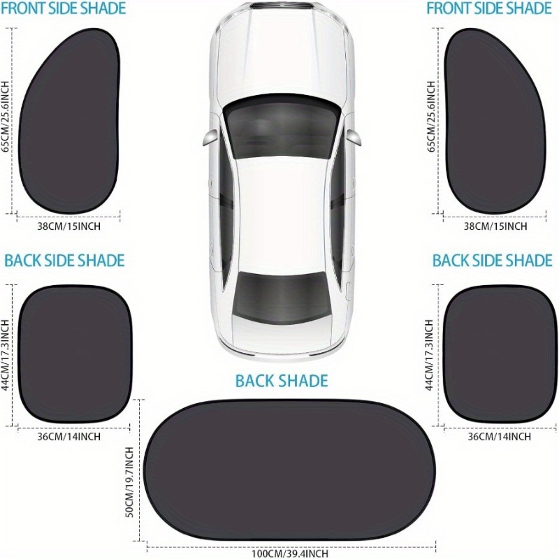 5PCS Car Sun Shade Mesh Set fo - Lighting Jockey ulasan dan harga