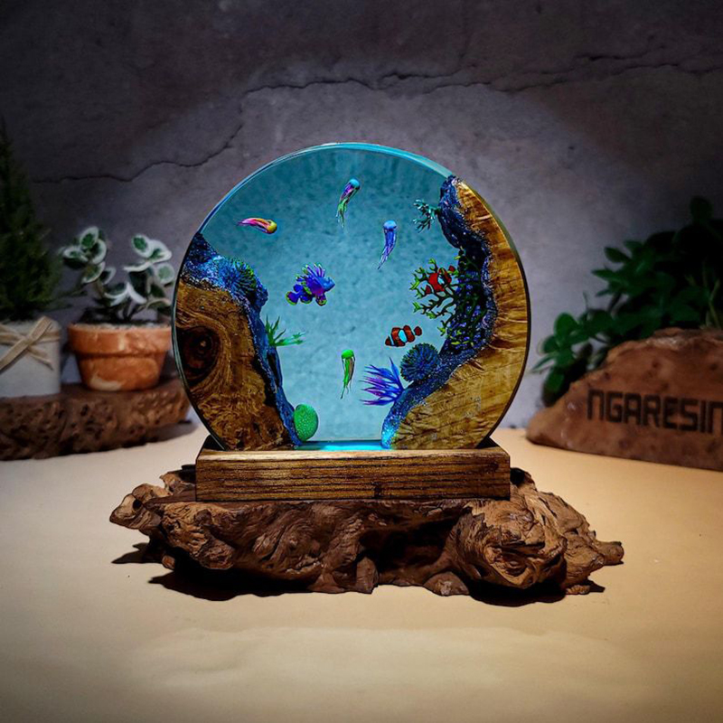 Ocean Aquarium Organism Resin  - Lighting Decor For Wedding ulasan dan harga