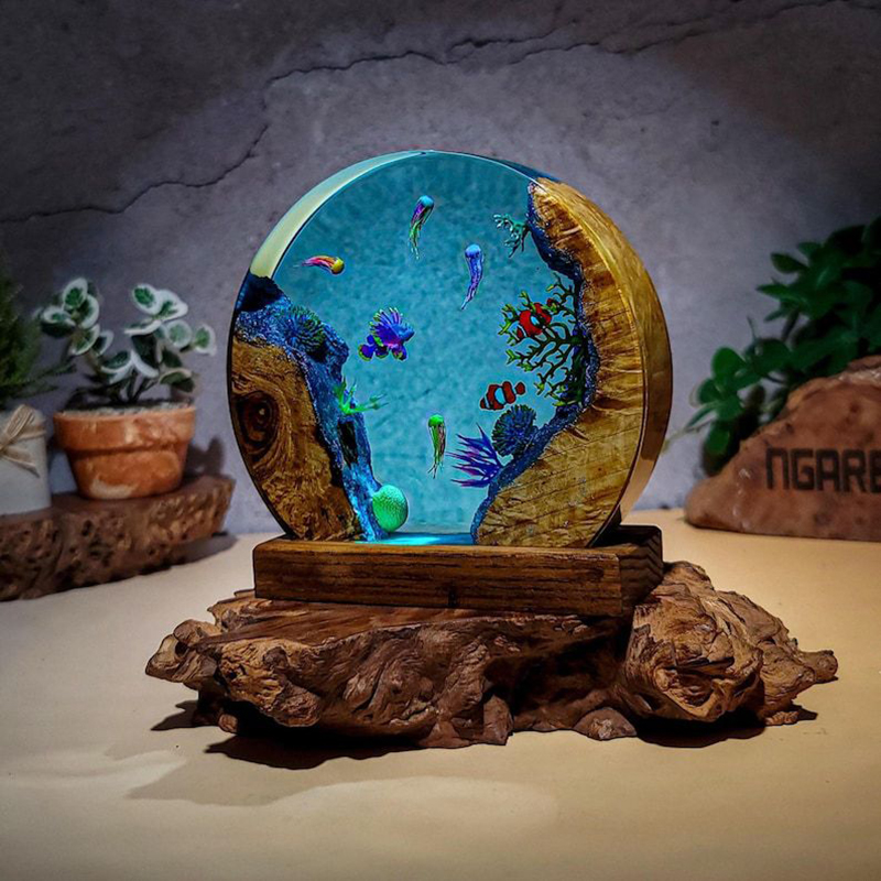 Ocean Aquarium Organism Resin  - Lighting Decor For Wedding ulasan dan harga