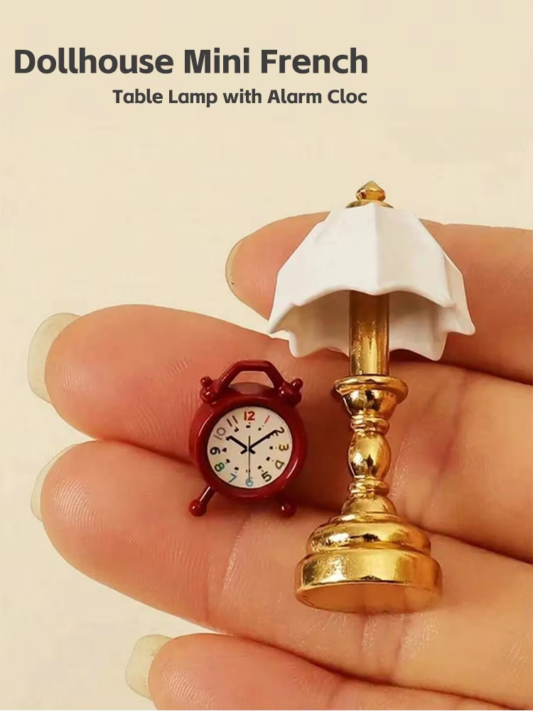 Dollhouse Mini French Table La - Lighting Decor Living Room ulasan dan harga