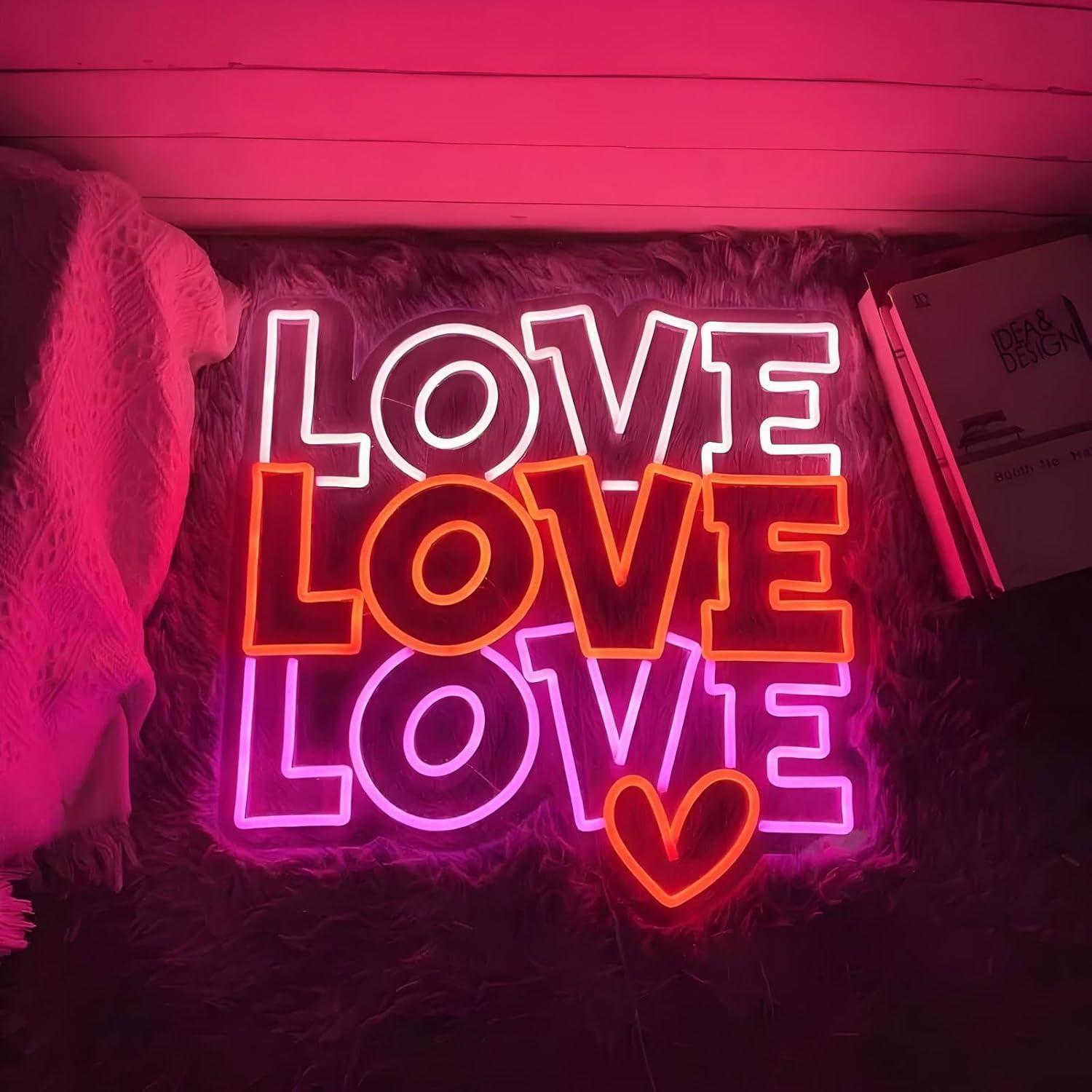 Love Neon Sign USB Dimmable LE - Lighting Decor For Wedding ulasan dan harga