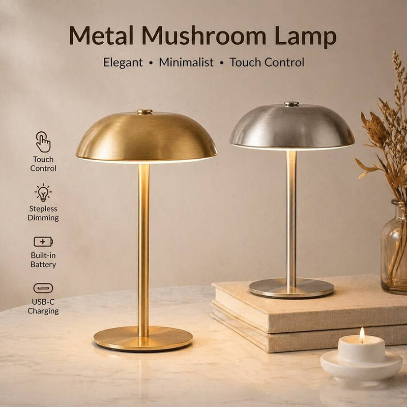 Cute Mushroom Table Lamp, Touc - Mushroom Table Lamp ulasan dan harga
