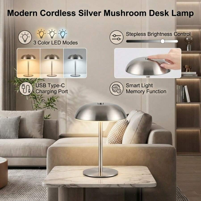 Cute Mushroom Table Lamp, Touc - Mushroom Table Lamp ulasan dan harga