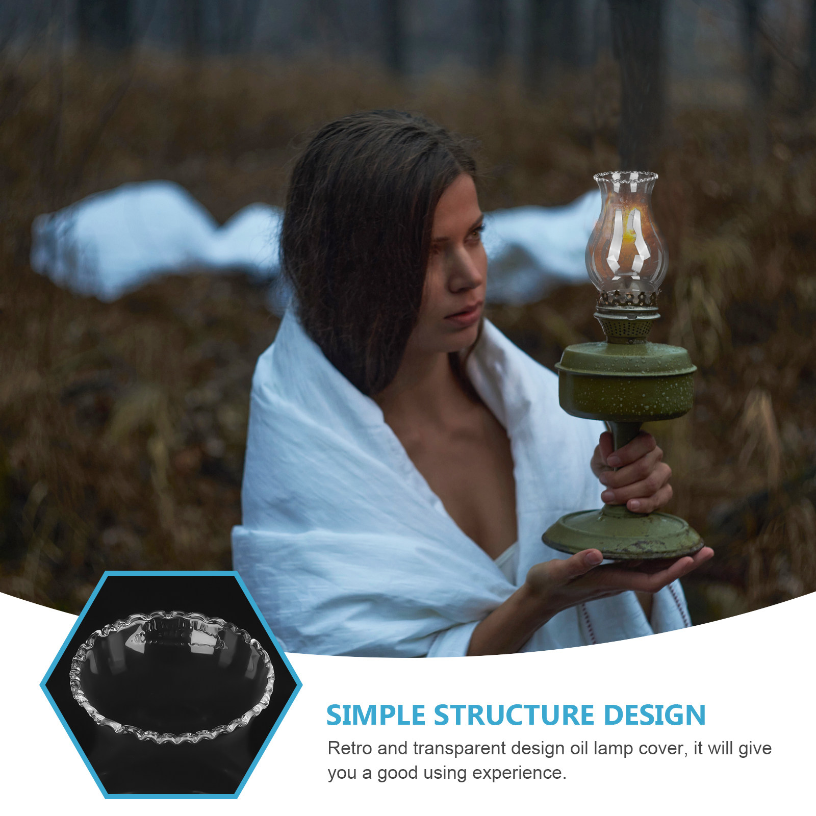 Retro Glass Lampshade for Oil  - Lighting Decor For Wedding ulasan dan harga