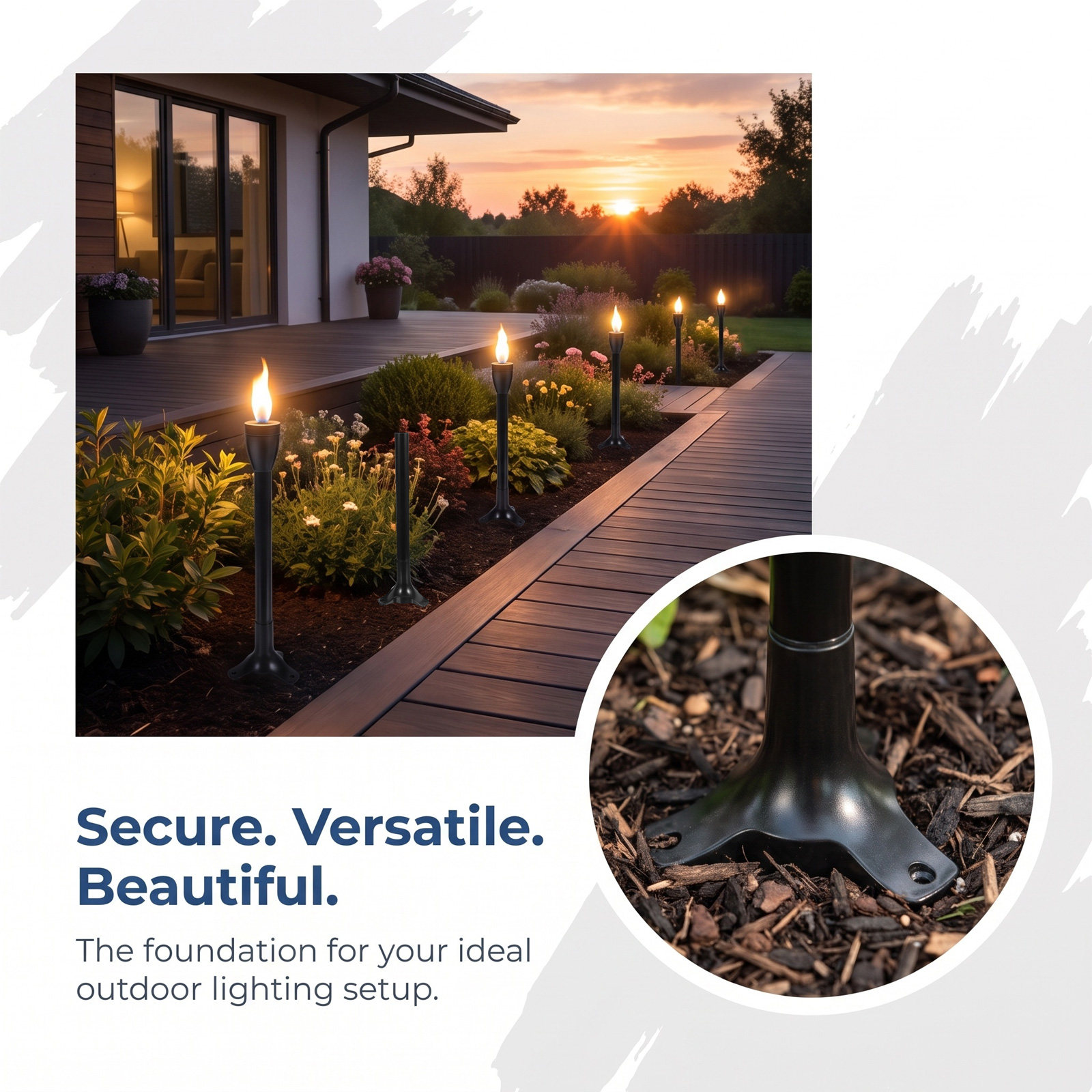 6Set Garden Torch Stake Replac - Lighting Decor Outdoor ulasan dan harga