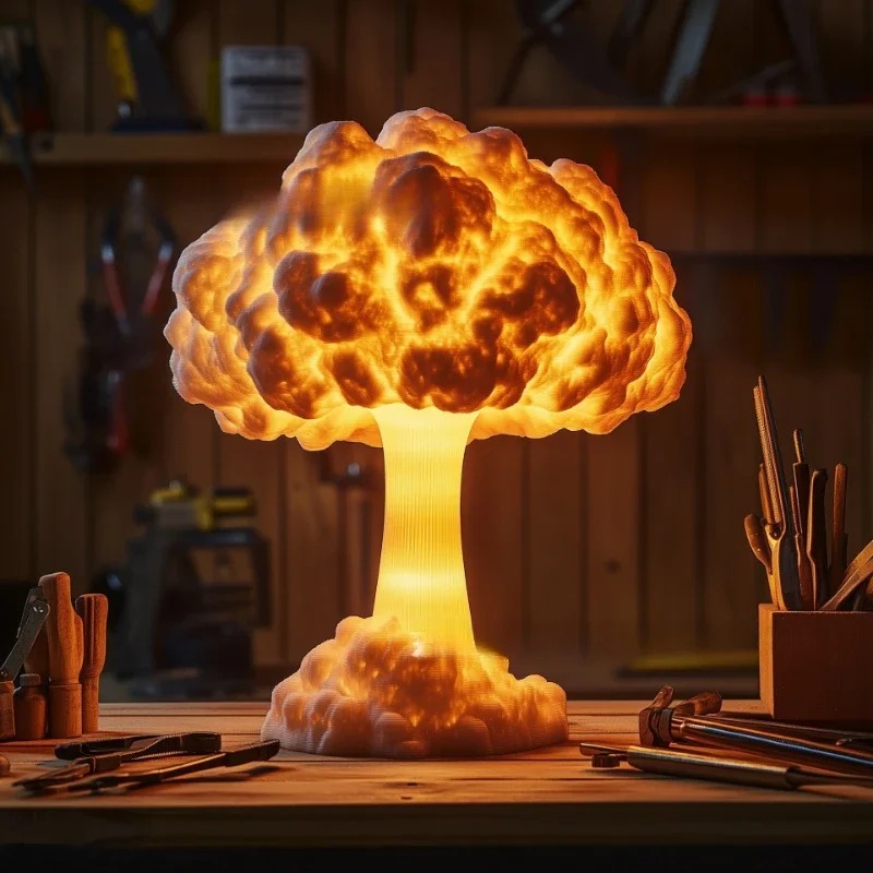 USB Powered Atomic Mushroom Cl - Mushroom Table Lamp ulasan dan harga