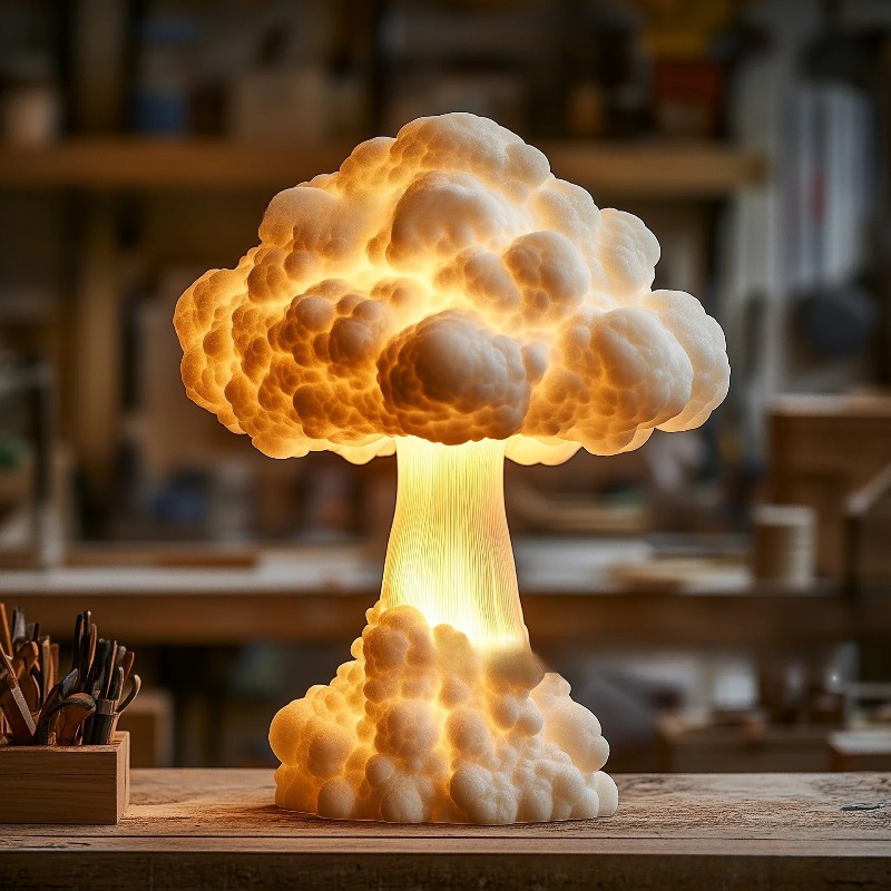 USB Powered Atomic Mushroom Cl - Mushroom Table Lamp ulasan dan harga